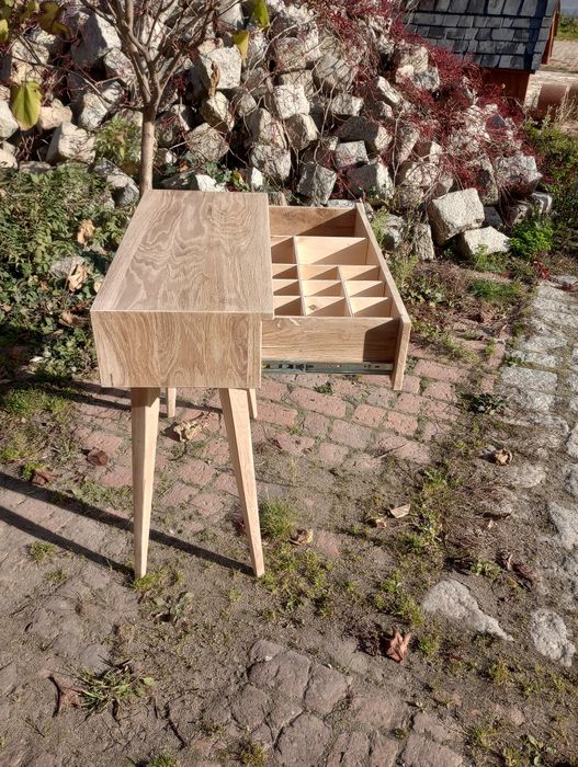 Toaletka dębowa lite drewno