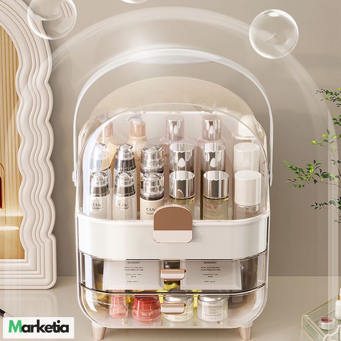 Szkatułka organizer Gloria na kosmetyki i biżuterię z szufladami