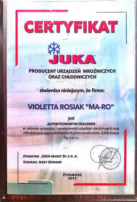 NOWA zamrażarka JUKA 9 kuweciarka lody M400Q konserwator lodów DOSTAWA