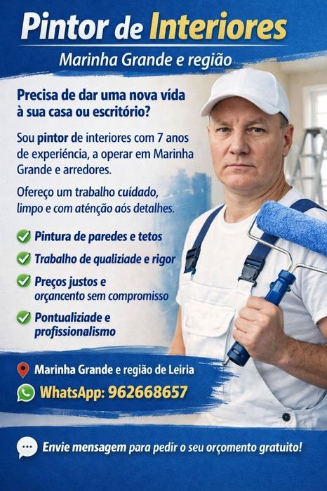 Pintor de inteiroes | Orçamento Grátis | Marinha Grande | Leiria