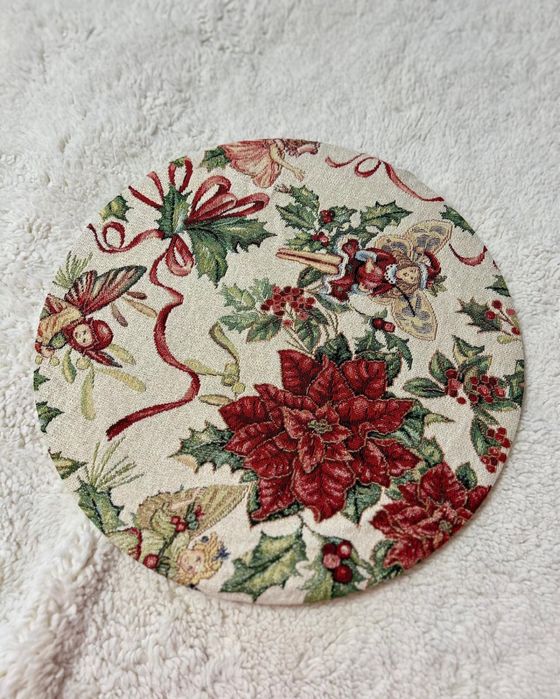 6 sousplat Base mdf com capa em tecido jaqguard