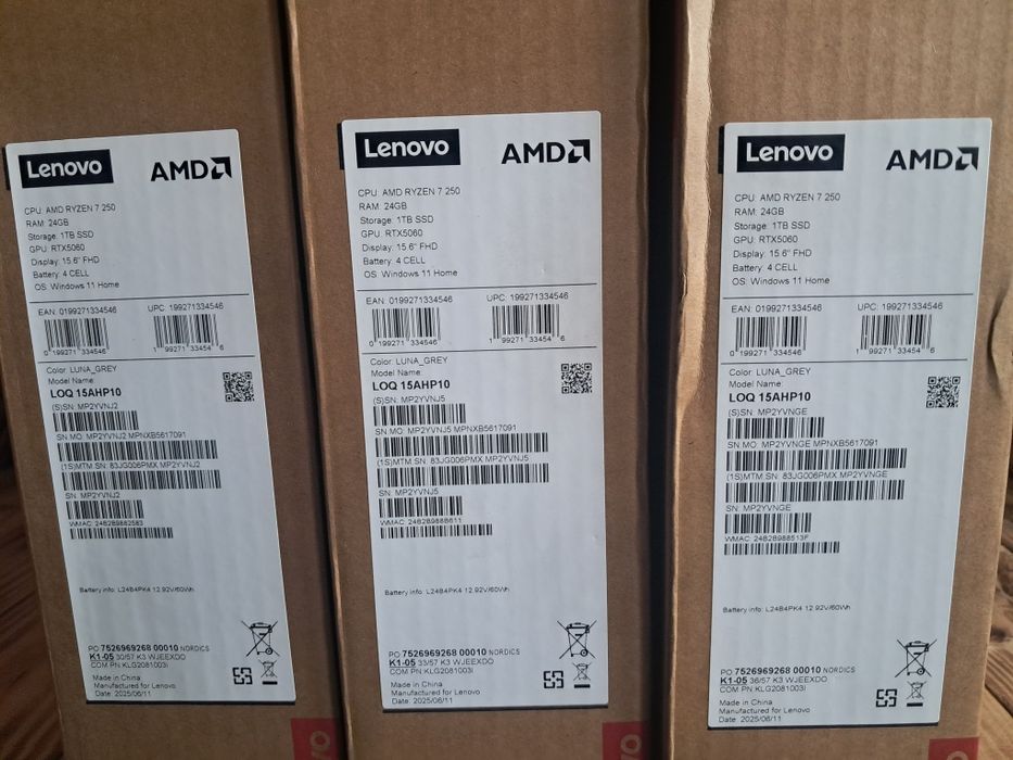 RTX 5060 8gb 115w + Ryzen 7 250 • Lenovo LOQ 15,6" 144hz • 24gb/1tb ss