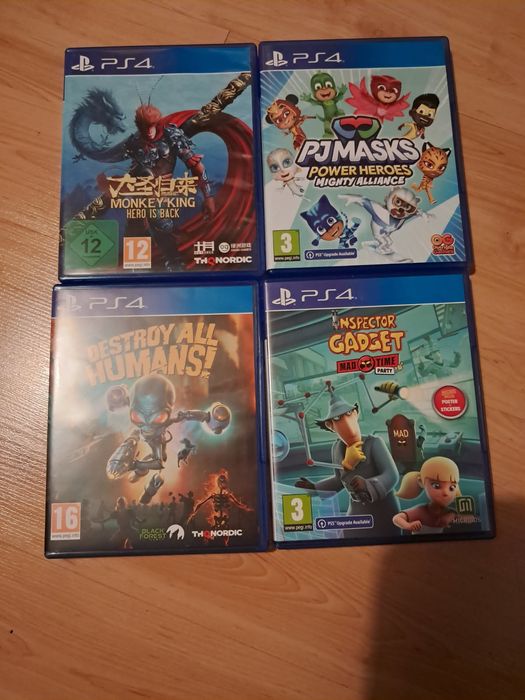 Zestaw, komplet, pakiet 4 gry ps4 po polsku PL
