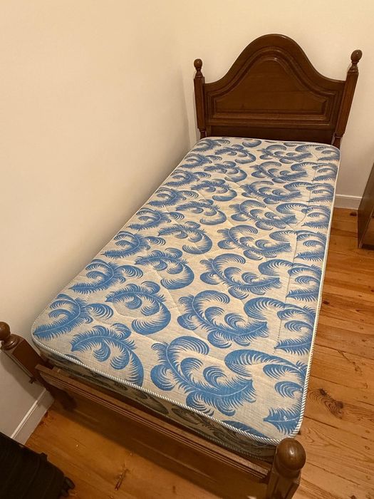 Bed with mattress