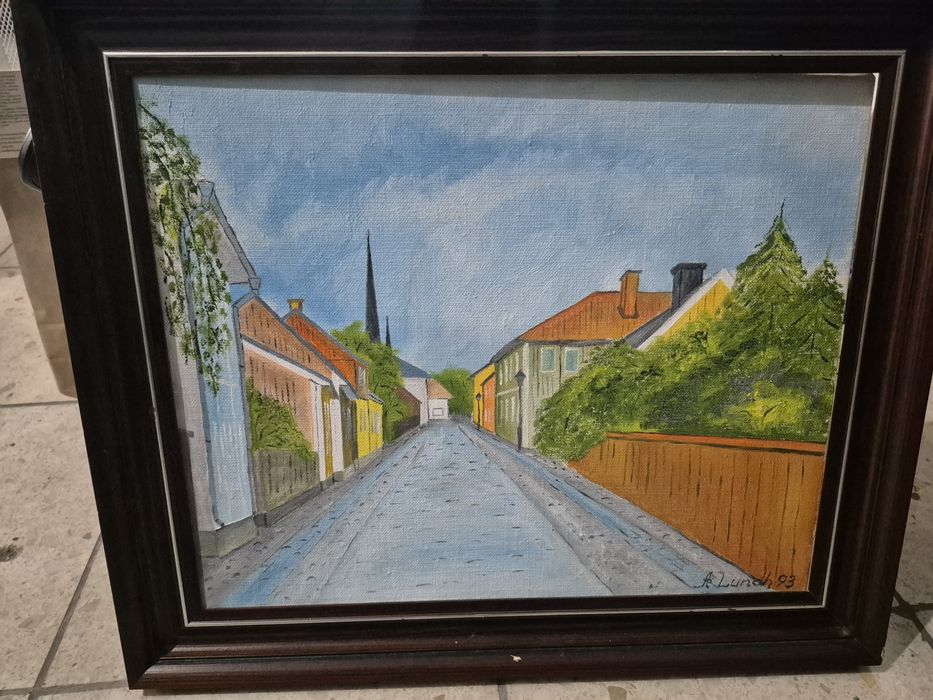Widok ręcznie malowany