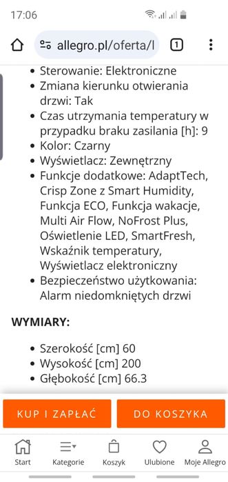 Lodówka hisense czarna