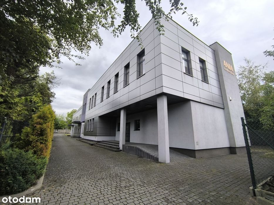 Nowoczesny budynek produkcyjno magazynowy 840m2, 2 poziomy, wiata