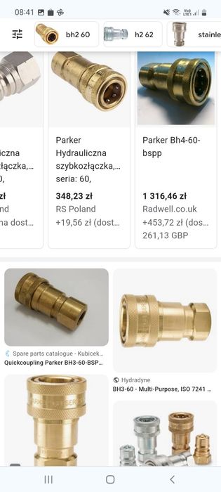 Szybkozłączki hydrauliczne