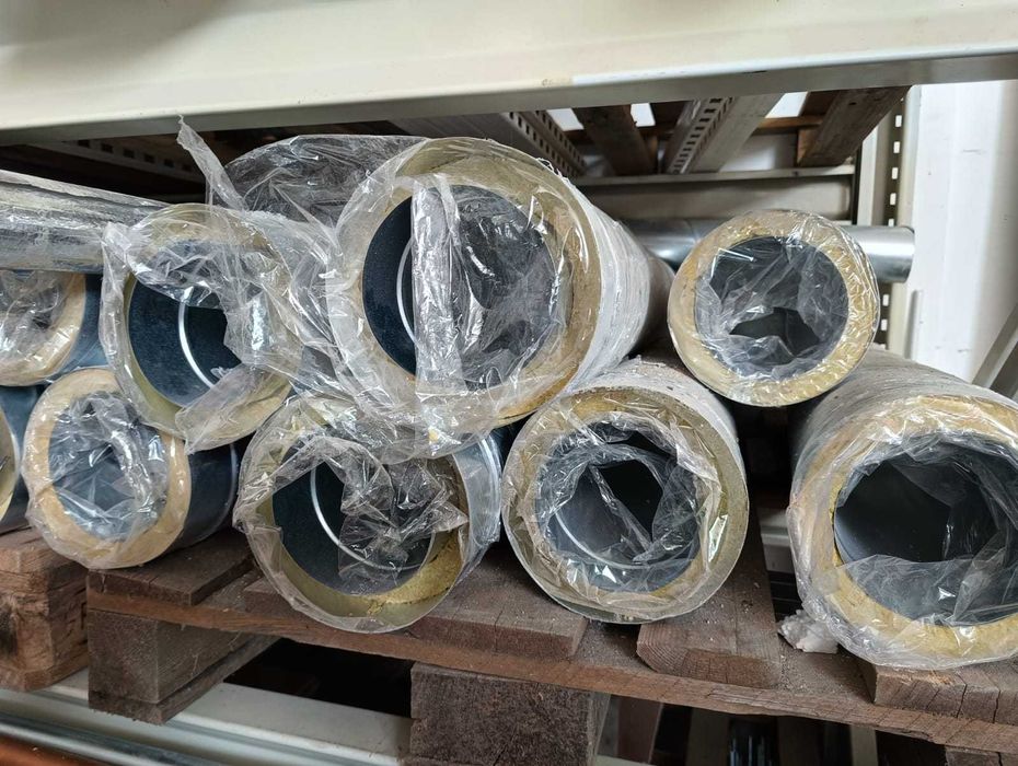 12 szt. rur wentylacja klimatyzacja izolowana ocynk fi130/180 1 mb