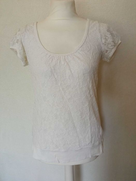 H&M damska lekka bluzeczka koronka r M