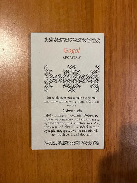 Gogol ; Aforyzmy