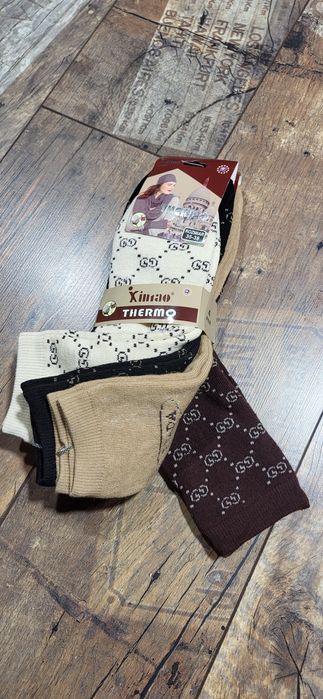 4 pary grube skarpety damskie jak kaszmir logo uni 35-38