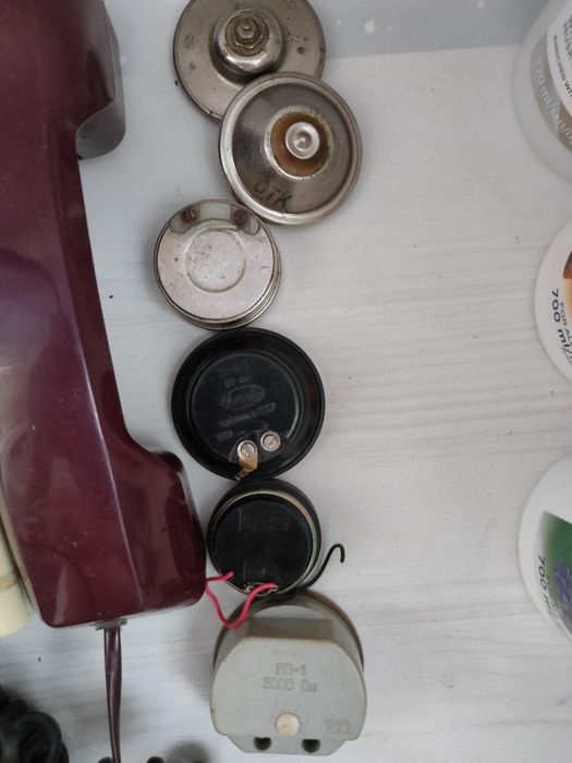 Безкошт.олх.доставка.Ларингофон авиационный ЛА-5, капсулы телефонные