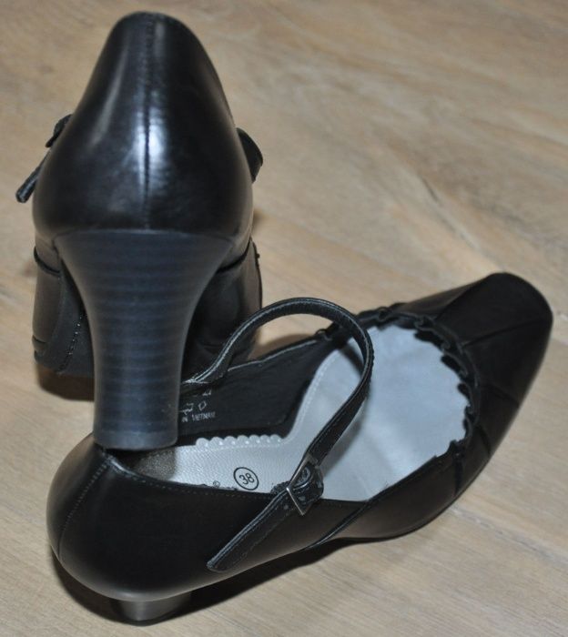 Czółenka R.38- J. Nowe, skórzane pantofle, półbuty - J. Ecco, Clarks