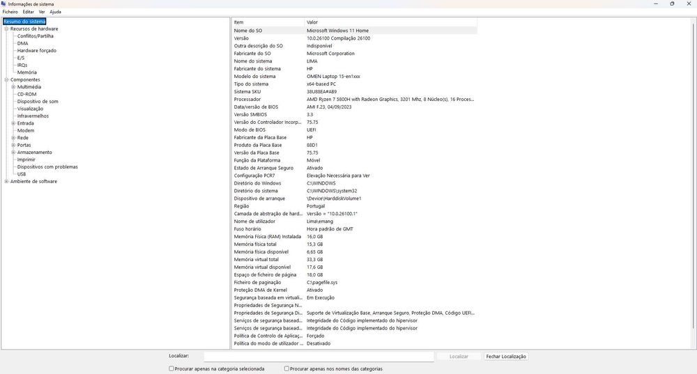 HP OMEN 15 - ryzen 7 5800h RTX 3060