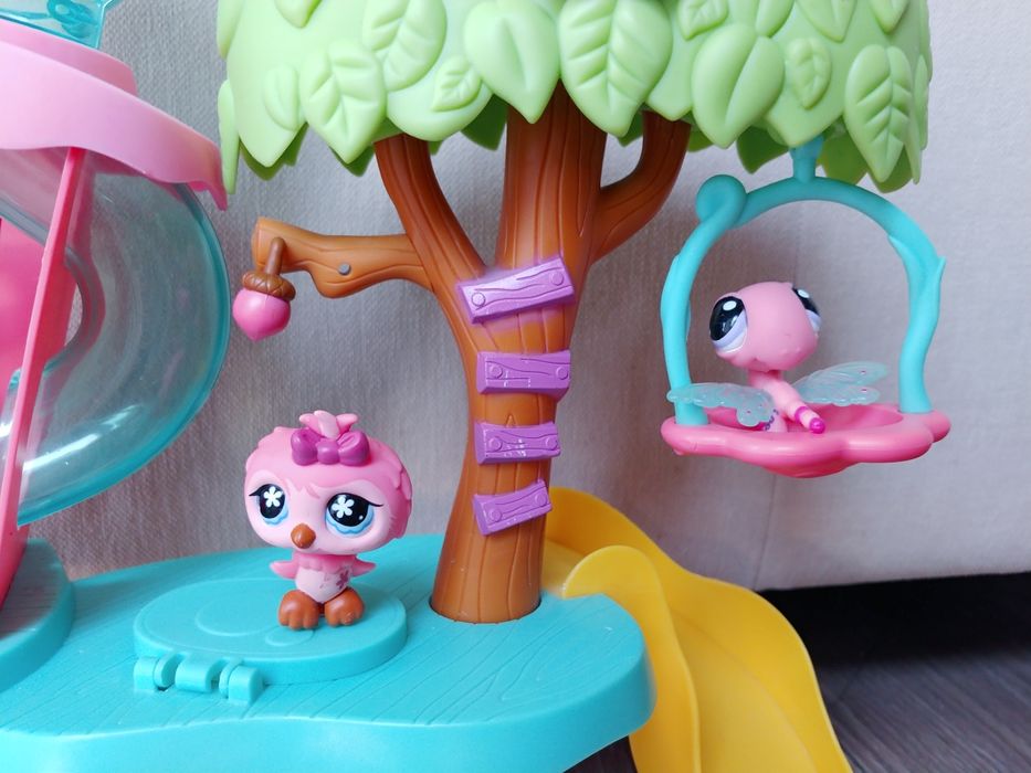 Littlest pet shop domek drzewo + 10 zwierzątek