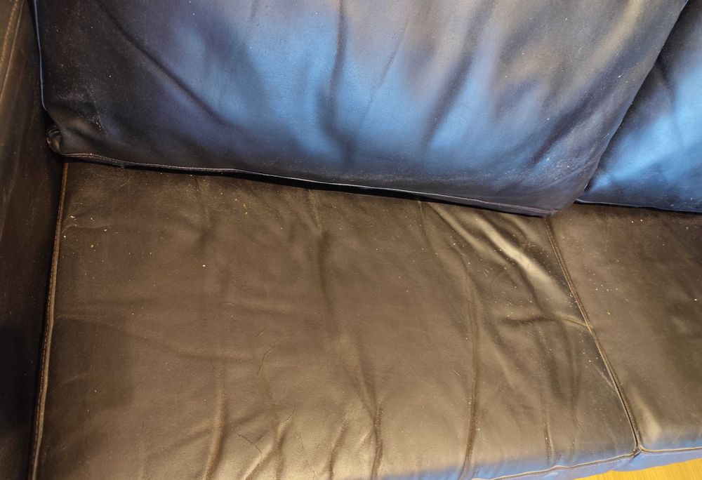 Sofá cama em couro Castanho chocolate