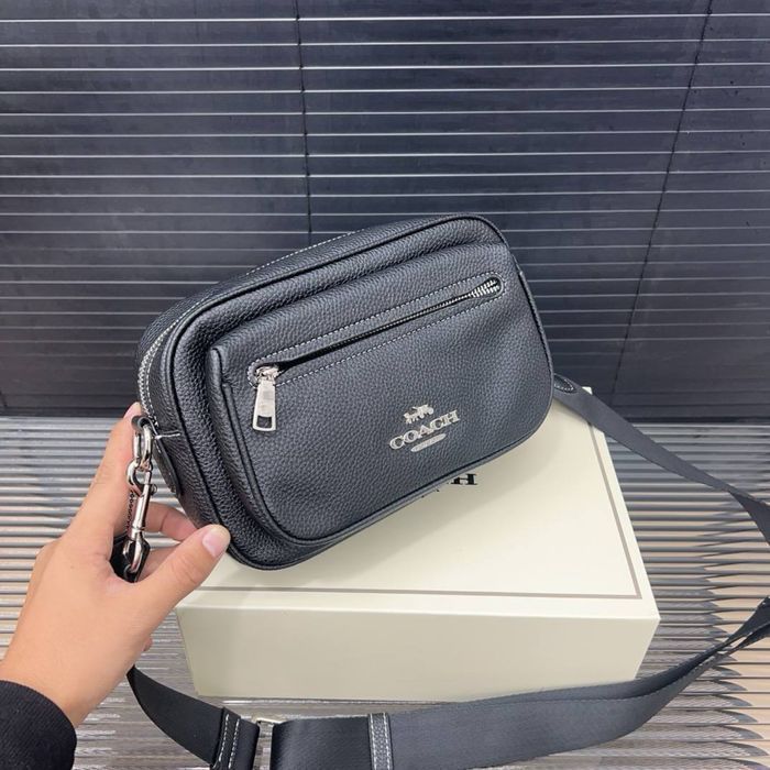 Мужская сумка кроссбоди coach с натуральной кожи коач чоловіча сумка
