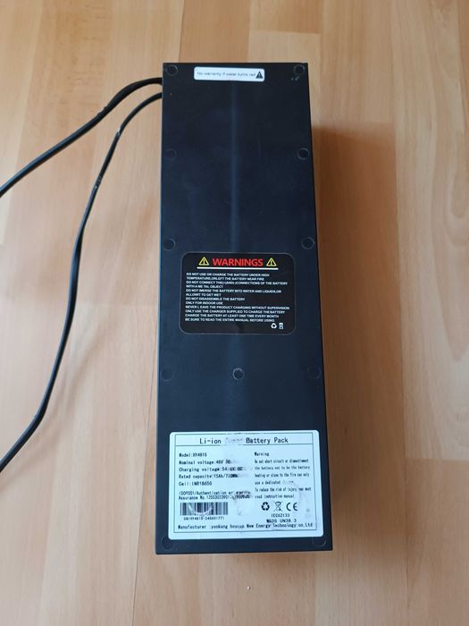 Bateria Akumulator Li-ion 48V 15Ah 720Wh HY4815 do roweru chy hulajnogi
