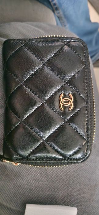 Portfel skórzany Chanel czarny