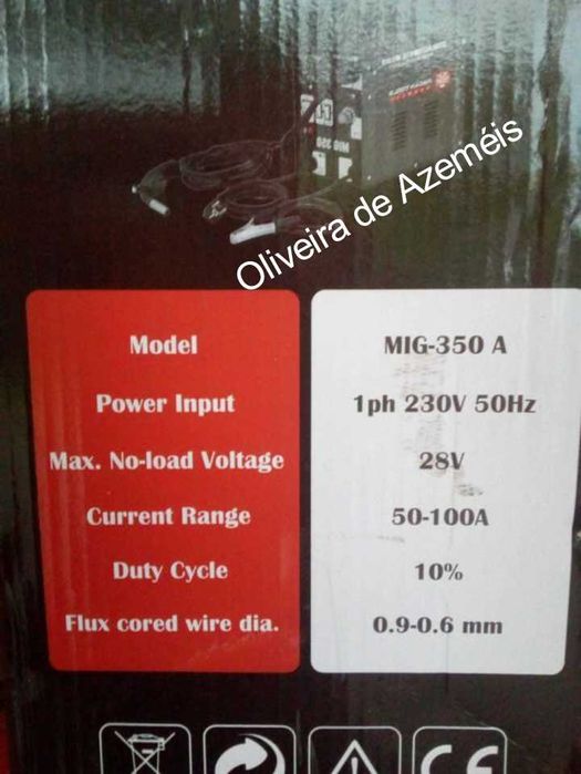 Aparelho de Soldar semi automático fio sem gás 300A