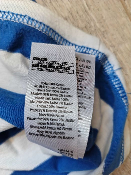 T-shirt w paski biało niebieski F&F 104 kod1133