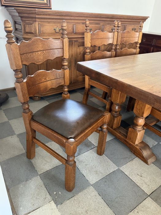 стіл прямокутний + 6 стільців