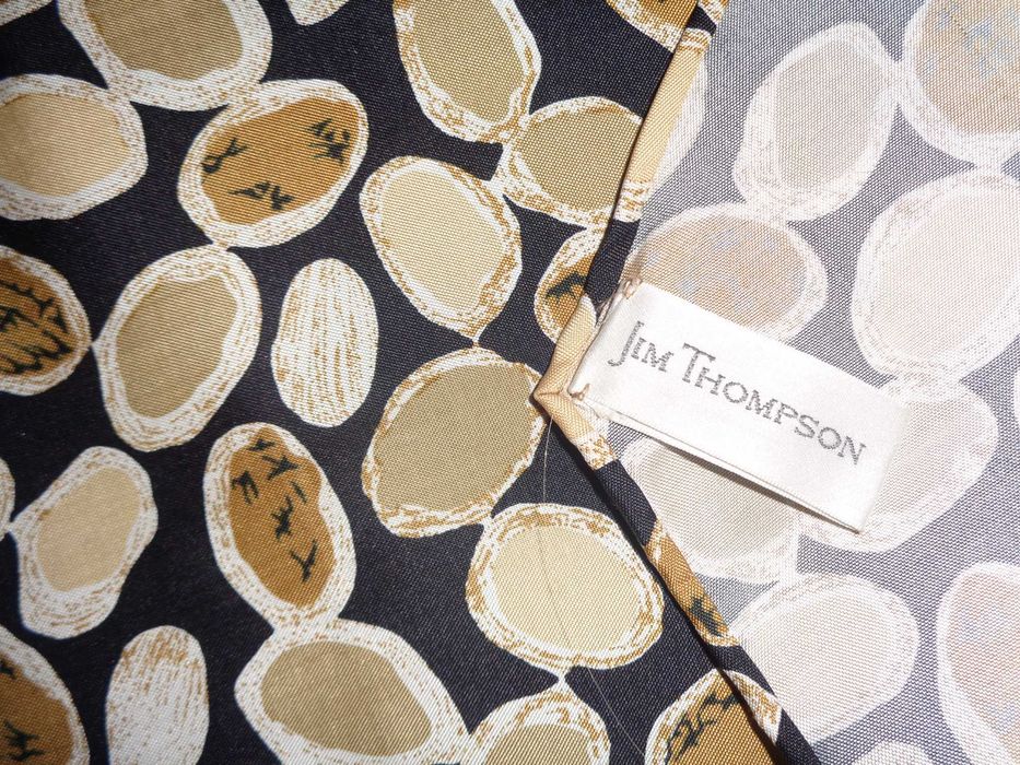 JIM THOMPSON 100% Silk jedwabny szal szalik apaszka ręcznie rolowany