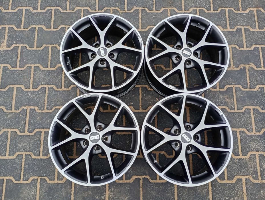 BBS SR Graphite 7,5Jx17H2 5x112 ET35  SR004 + czujniki  IDEALNY STAN