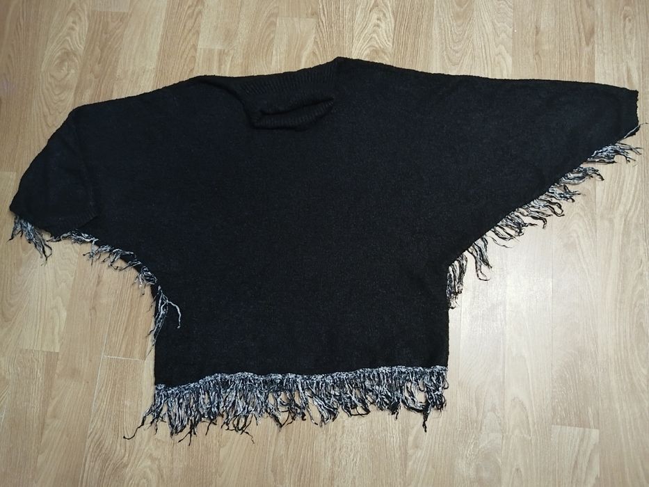 Ponczo damskie rozmiar L czarne