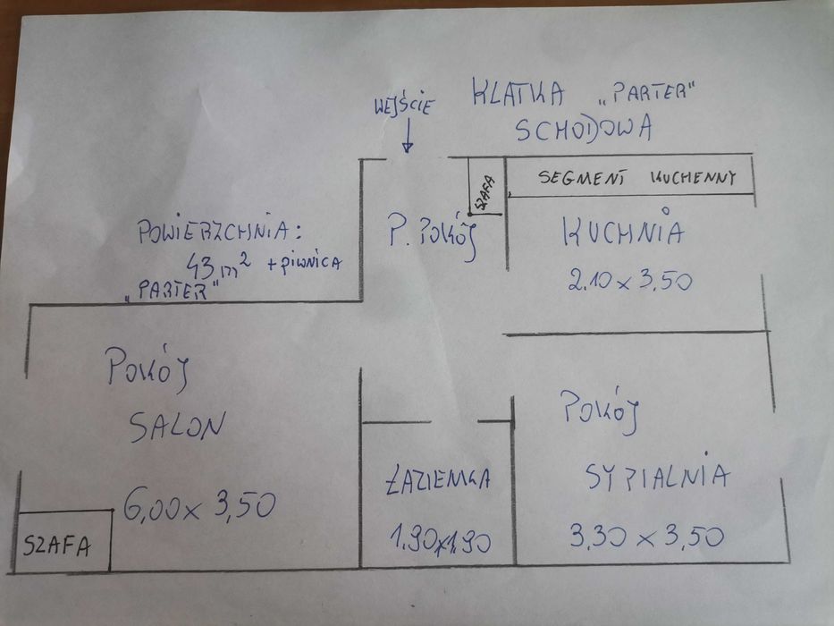 mieszkanie parter 2 pokoje