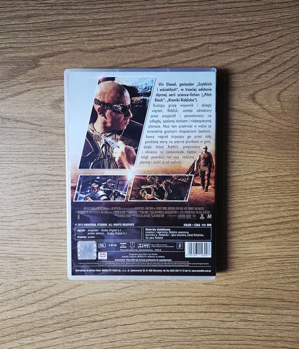 Kolekcja Filmów Riddick DVD / Pitch Black, Chronicles, Dark Fury, Riddick