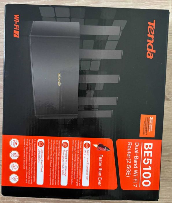 Роутер Tenda TE6L Pro (2.5 гігабітний WAN порт, Wi-Fi 7)