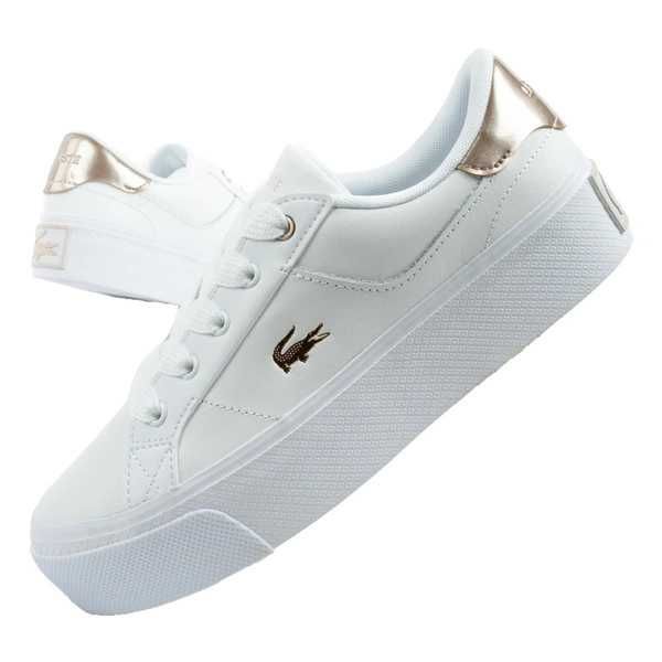 Lacoste buty sportowe trampki damskie Ziane Platform 126 białe modne
