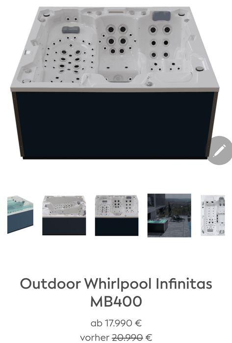 Jacuzzi ogrodowe Made in Germany Infinitas MB 400 normalna cena82600zł