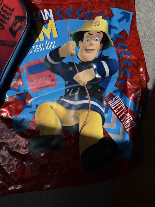 Zestaw hit superbohater strazak sam batman supermen torba plecak plecaczek torebka basen szkola przedszkole hit
