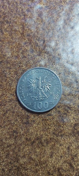 Moneta 100 zł. 40 Lat PRL z roku 1984.