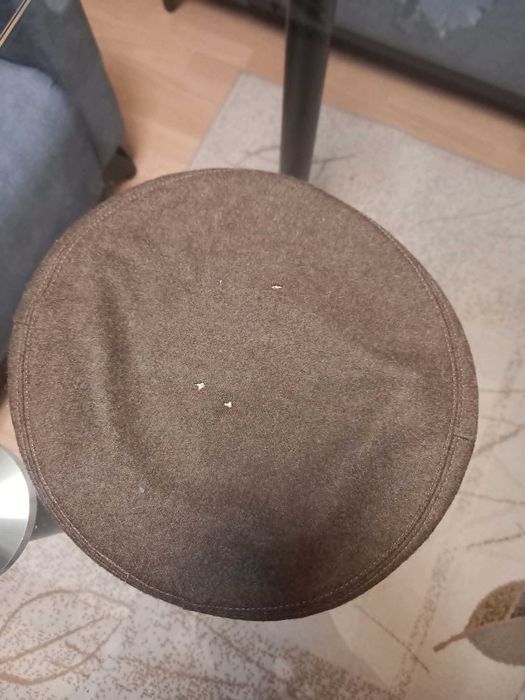 Beret słuchacza studium wojskowego orzeł gumowy khaki LWP PRL