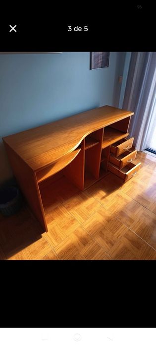 Mesa de computador madeira maciça
