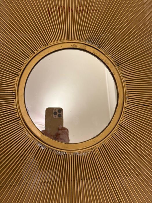 Espelho dourado metálico