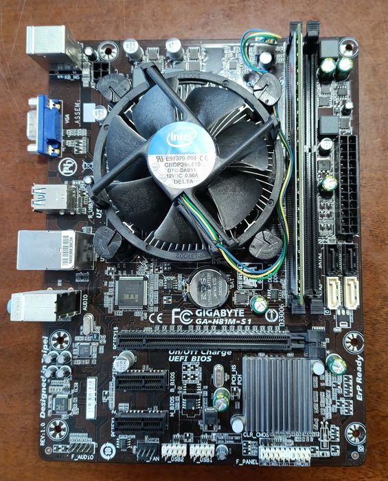 Материнська плата Gigabyte GA-H81M-S1, Intel Celeron G1820, 2GB DDR3