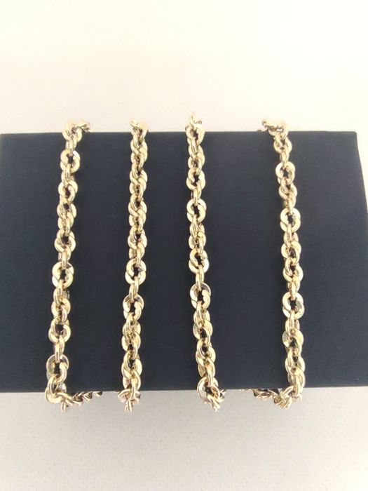 Złoty łańcuszek splot Iryda 4mm PR 585