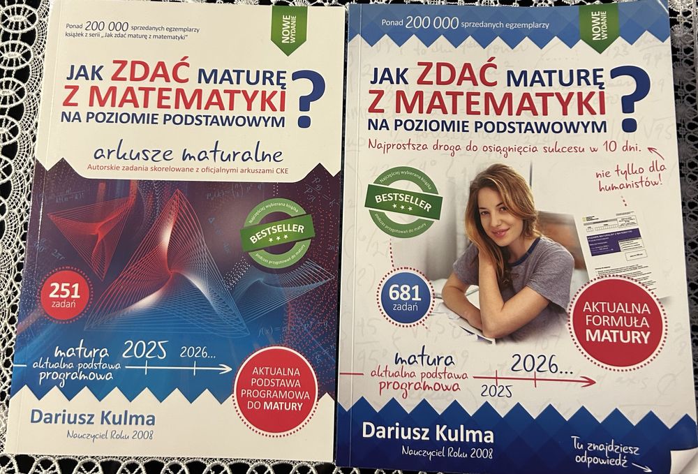 Komplet książek do matury podstawowej z matematyki – NOWE książki Dariusza Kulmy