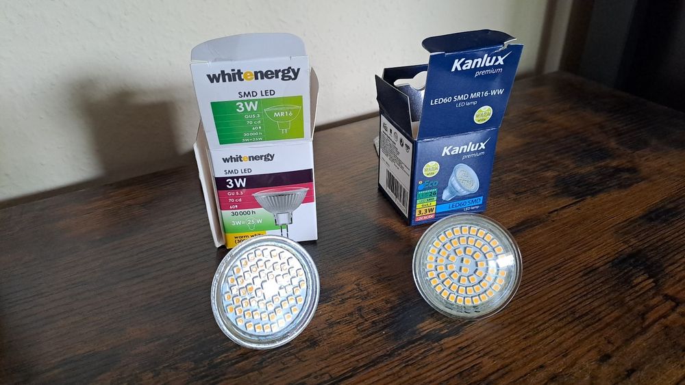 Nowe żarówki GU 5.3 12V 3W MR16