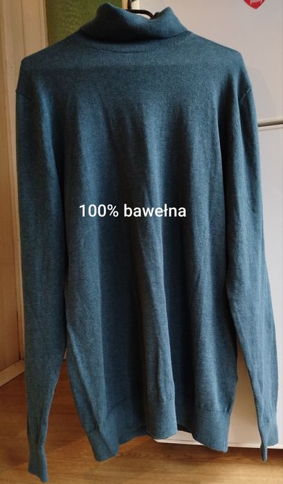 Sweter damski golfik półgolf bawełniany h&m