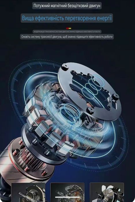 Безщітковий акумуляторний  шуруповерт зі швидкозмінним патроном