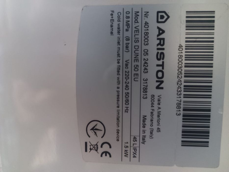 Boiler elektryczny 45l. Sterowanie Wifi