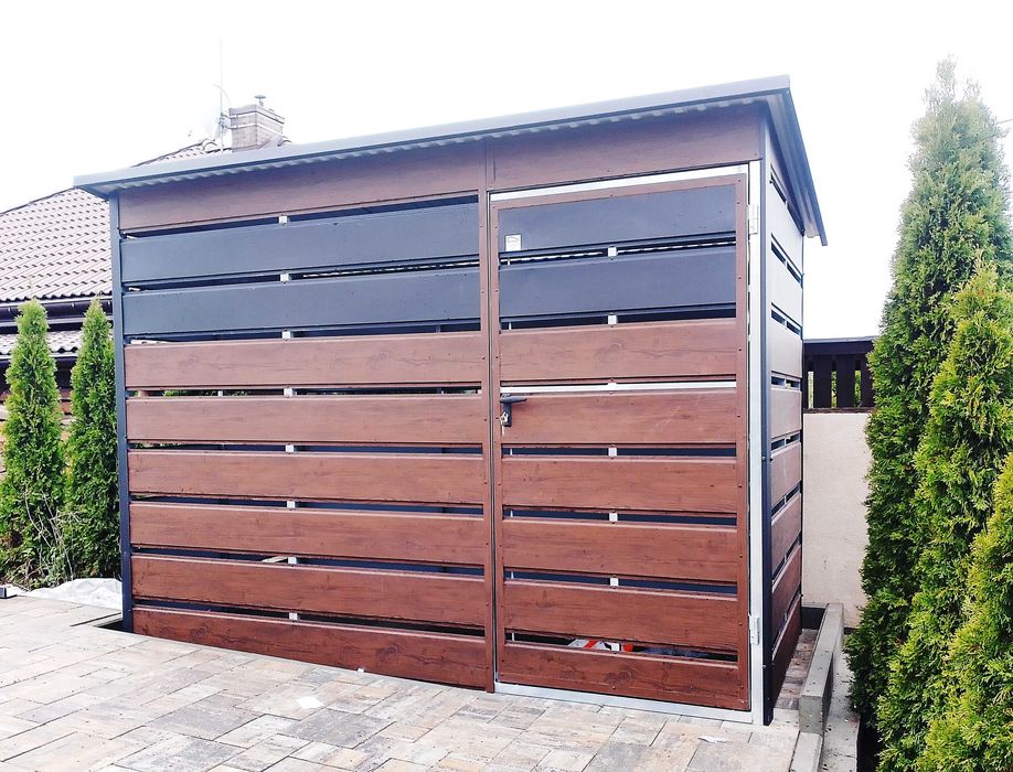 Wiata śmietnikowa panelowa DOWOLNY WYMIAR