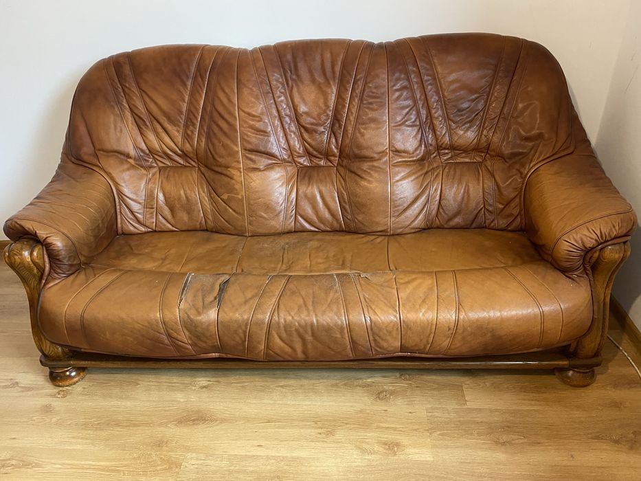 Dwie Sofy / kanapa (2 oraz 3 miejsca) skóra