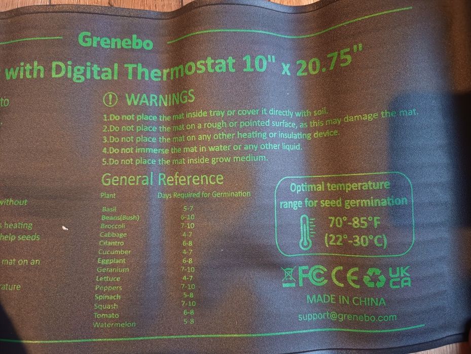 Grenebo mata do podgrzewania gadów ,roślin